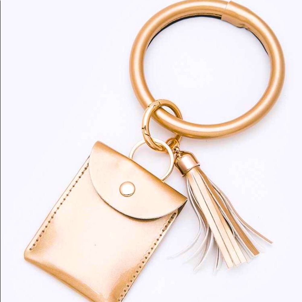 Vinyl Card Holder Bracelet Wallet